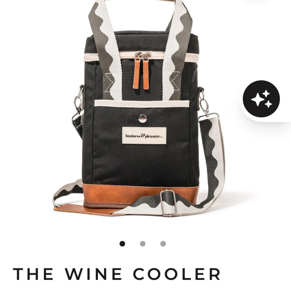 NWT Black and Brown Wine Tote by Business & Pleasure